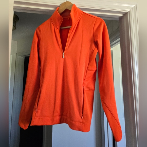 Bright orange Nike Golf pullover - Picture 1 of 8